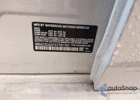 2025 BMW 228 Gran Coupe xDrive z USA, uszkodzony, nr VIN WBA23GG01S7T61761